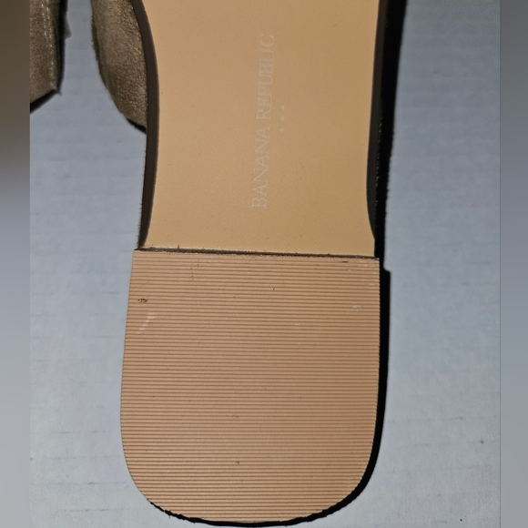 Banana Republic Soft Faux Suede Mule Light Taupe Size 8.5 - Picture 6 of 11